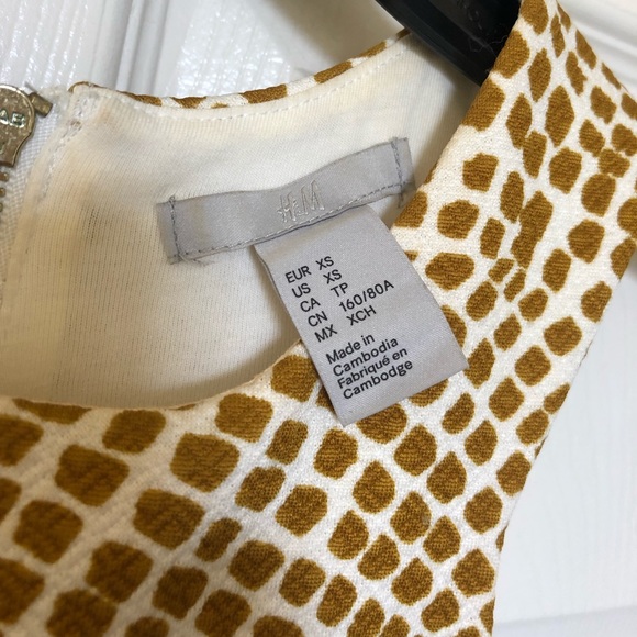 H&M gold and navy midi dress - Picture 2 of 5